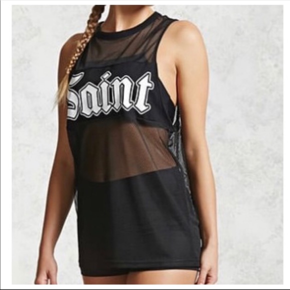 Forever 21 Tops - Forever 21 Active Saint Graphic Tank Top